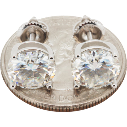 9mm 6ctw Moissanite Solitaire Studs