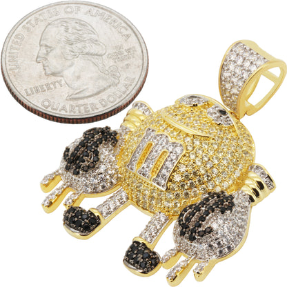 Yellow M&M Money Bag Pendant