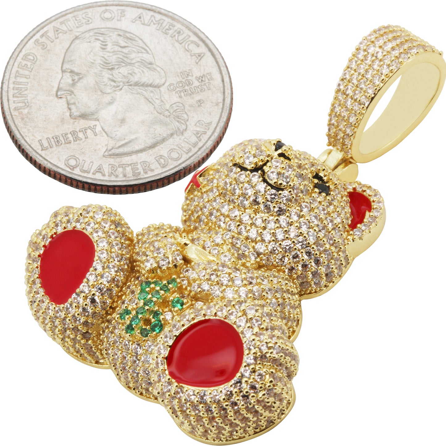 Teddy Bear Money Bag Pendant