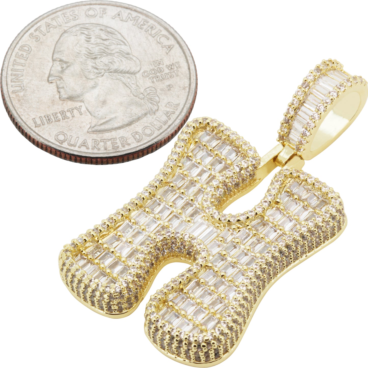 Bubble Letter H Pendant