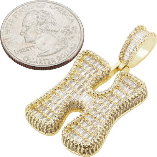 Bubble Letter H Pendant