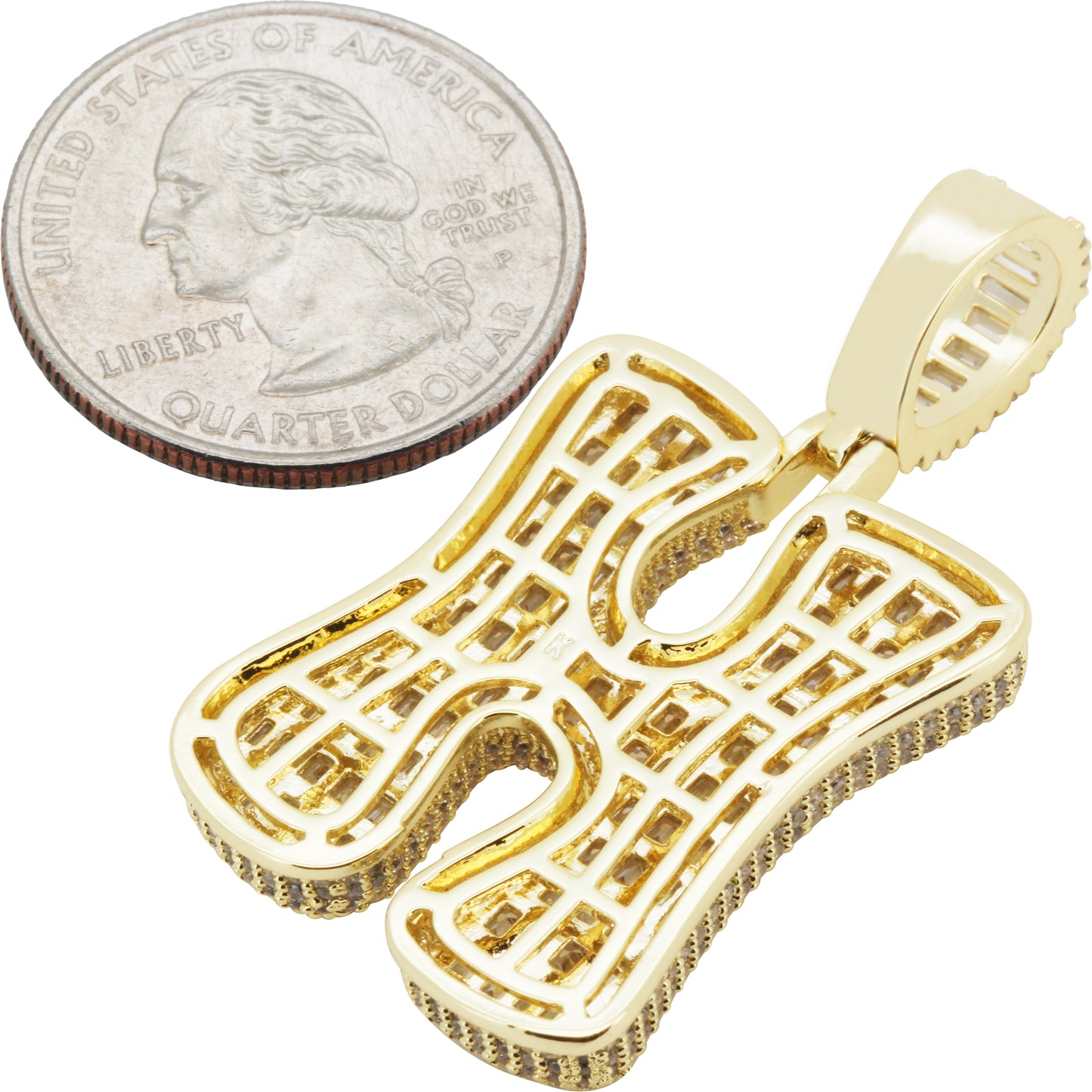 Bubble Letter H Pendant