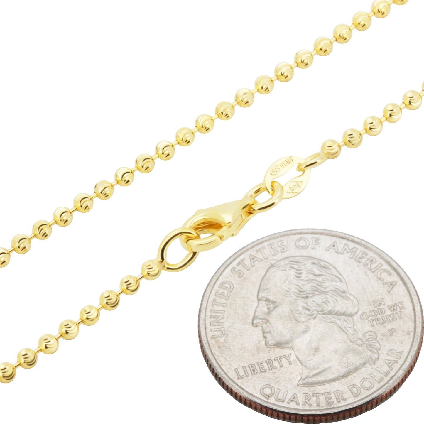 2mm Mooncut Chain 24"