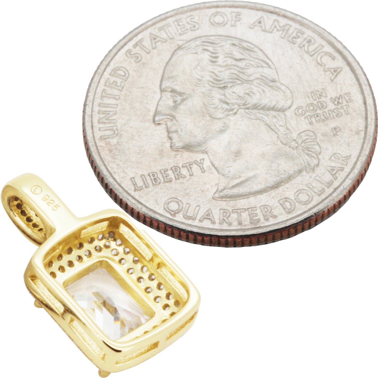 Rectangle Halo Pendant