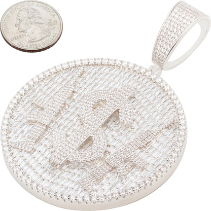 Money Gun Circle Pendant