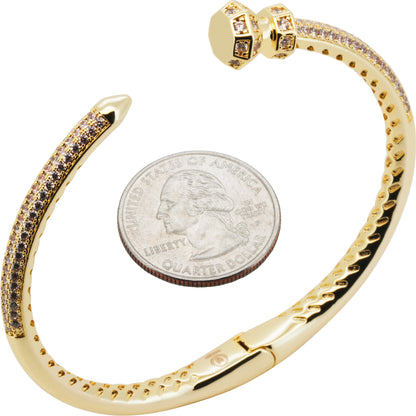 Nail Bangle Bracelet 7”
