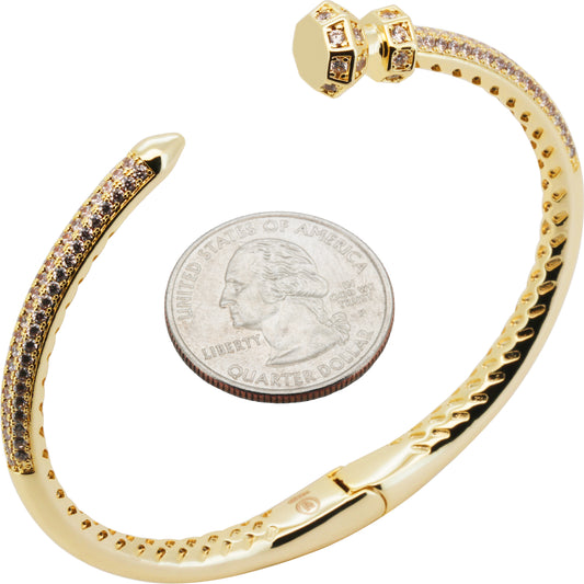 Nail Bangle Bracelet 7”