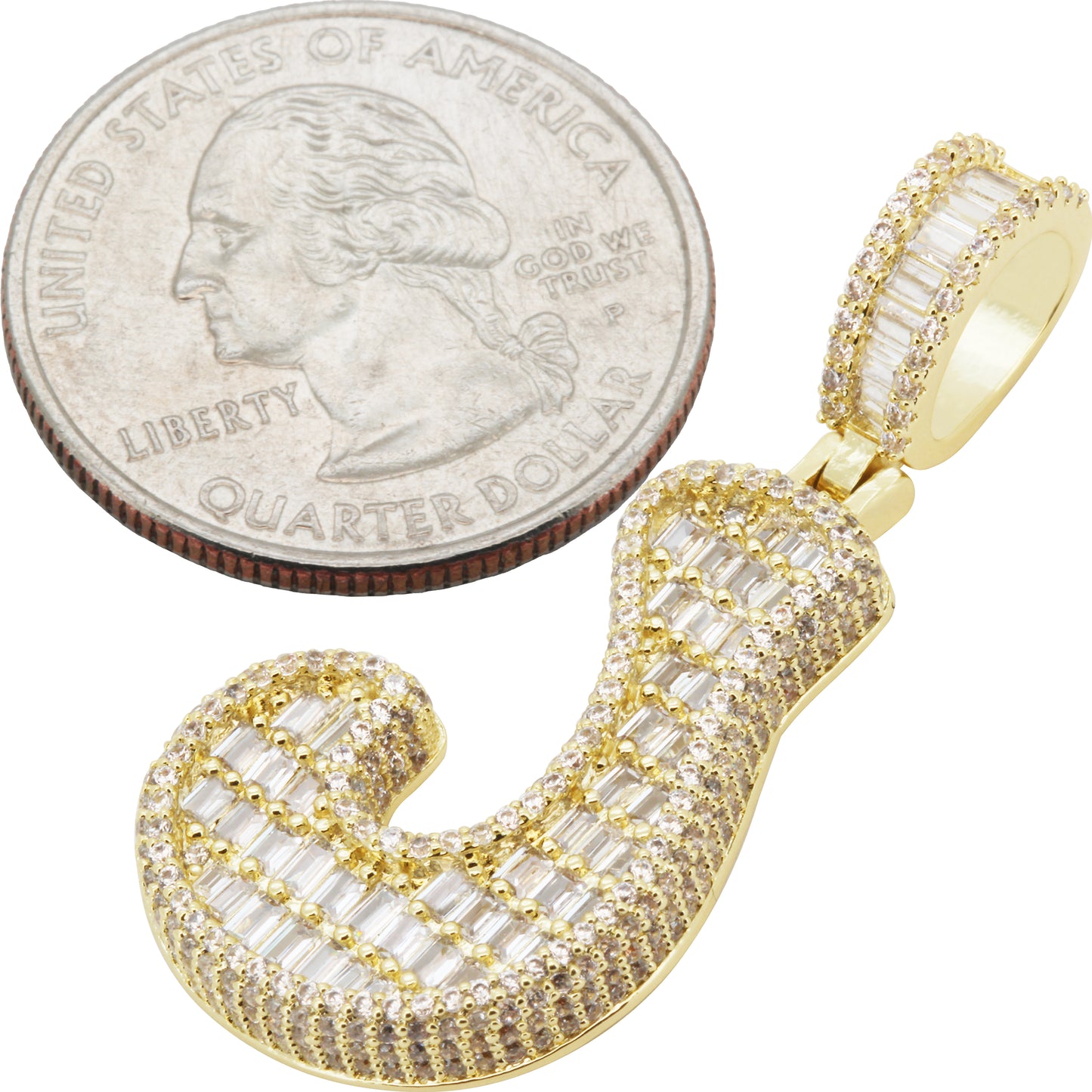 Bubble Letter J Pendant