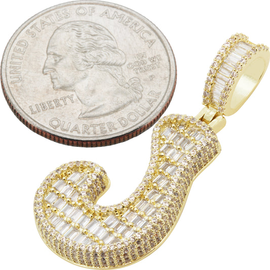 Bubble Letter J Pendant