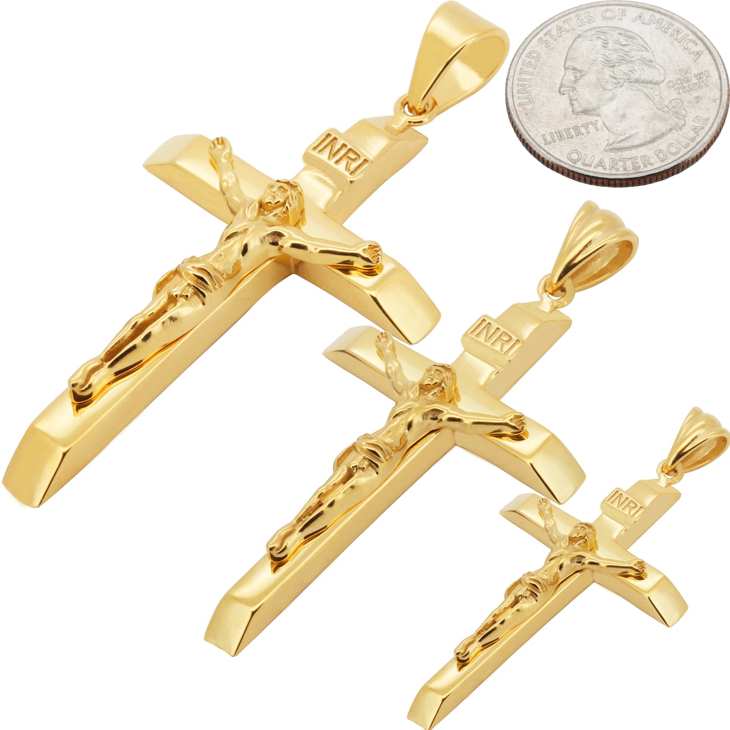 Crucifix Cross Pendant L