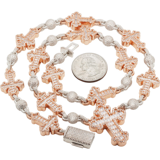 Cross Ball Link Chain 24"