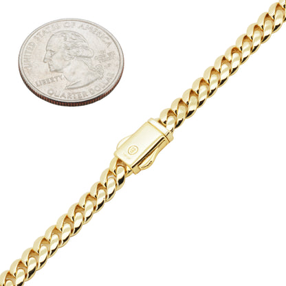 6mm Monaco Miami Cuban Link Bracelet 6.5"