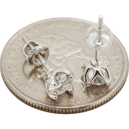 5mm 1ctw Moissanite Solitaire Studs