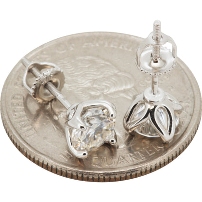 6mm 1.6ctw Moissanite Solitaire Studs