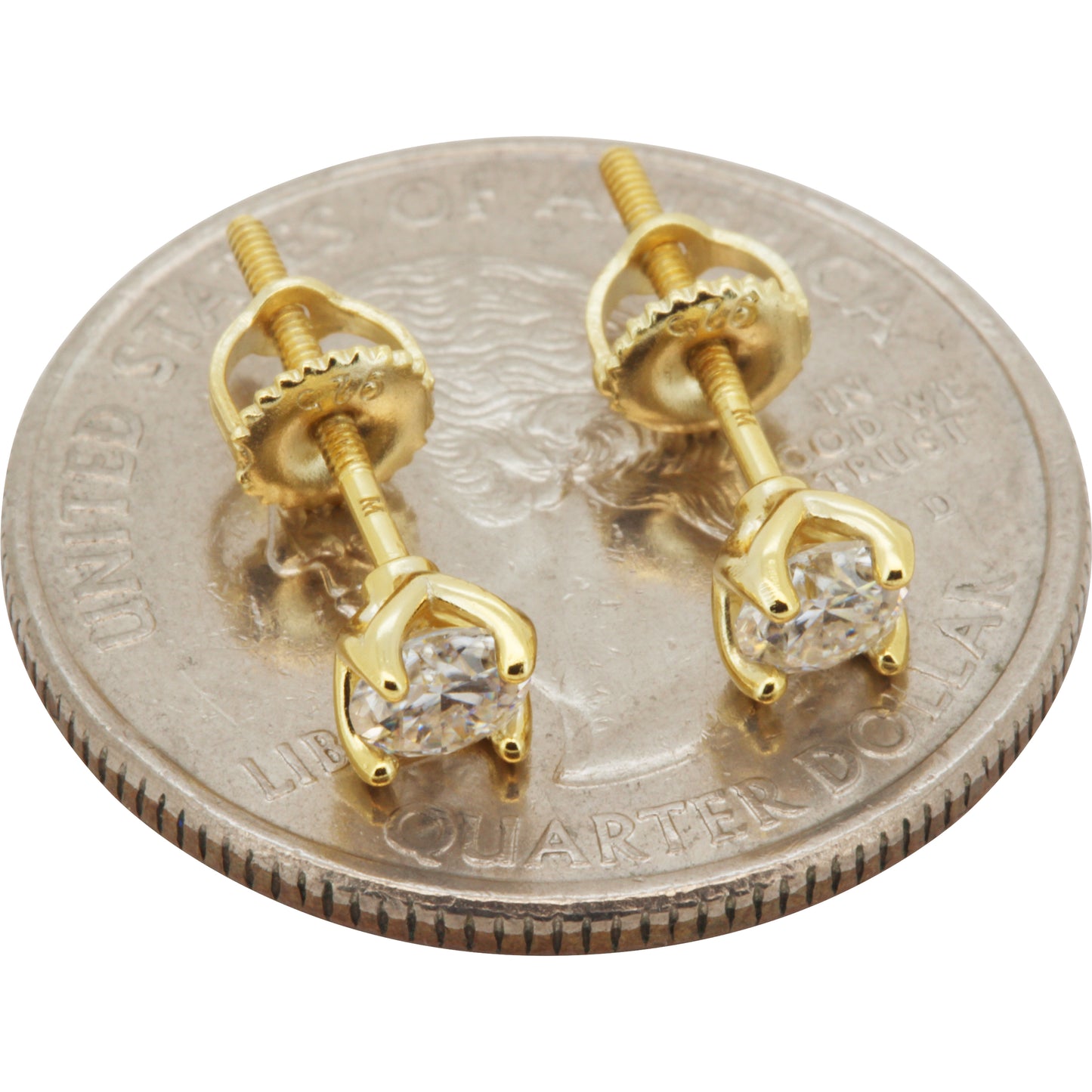 4mm 0.6ctw Moissanite Solitaire Studs