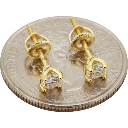 4mm 0.6ctw Moissanite Solitaire Studs