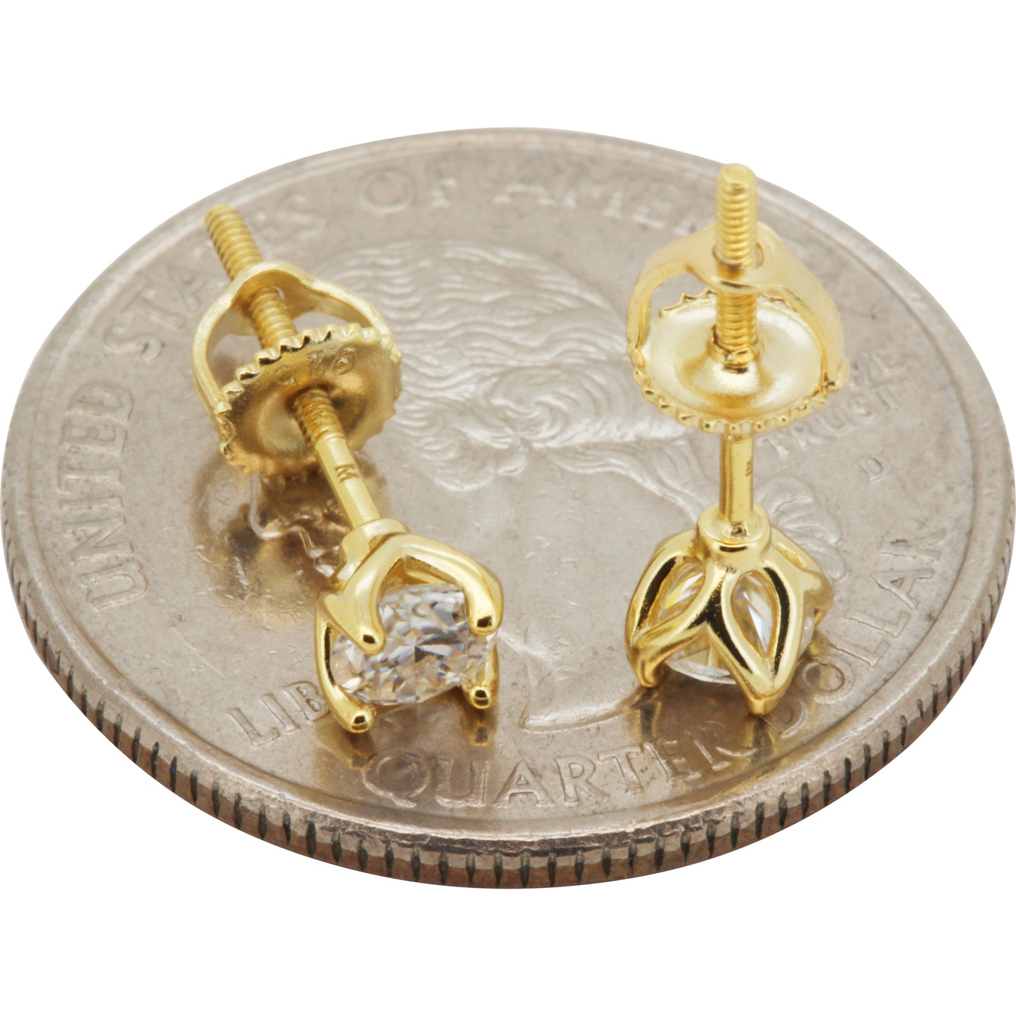 4mm 0.6ctw Moissanite Solitaire Studs