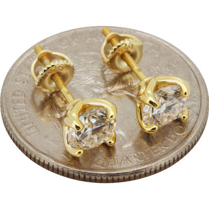 6mm 1.6ctw Moissanite Solitaire Studs