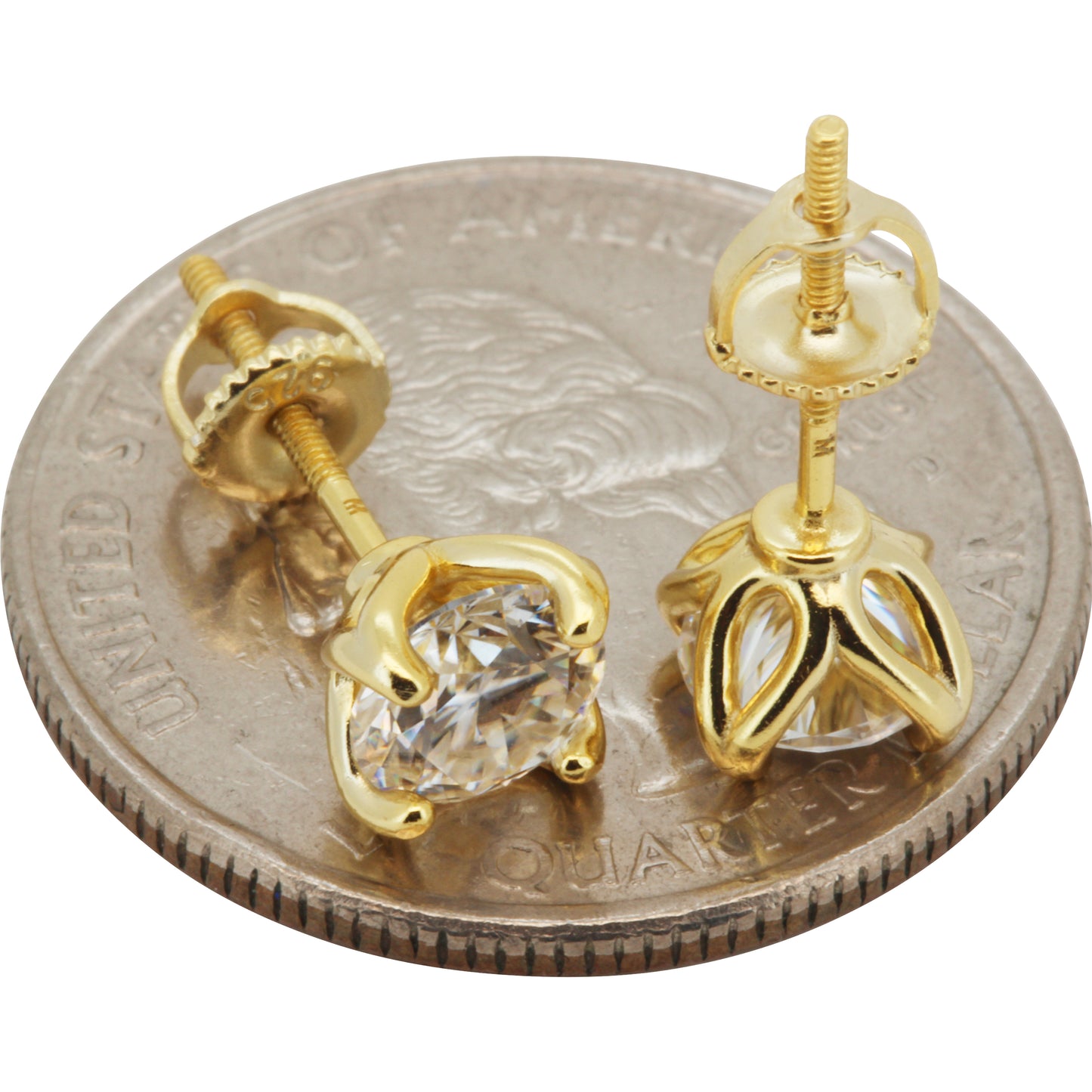 6mm 1.6ctw Moissanite Solitaire Studs