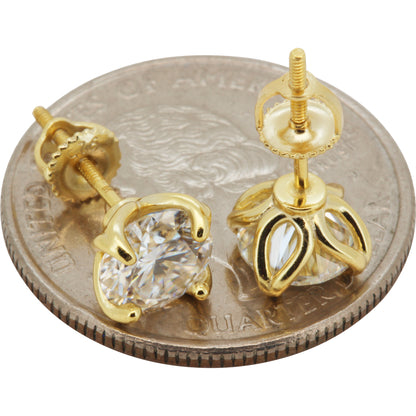 7mm 2.5ctw Moissanite Solitaire Studs