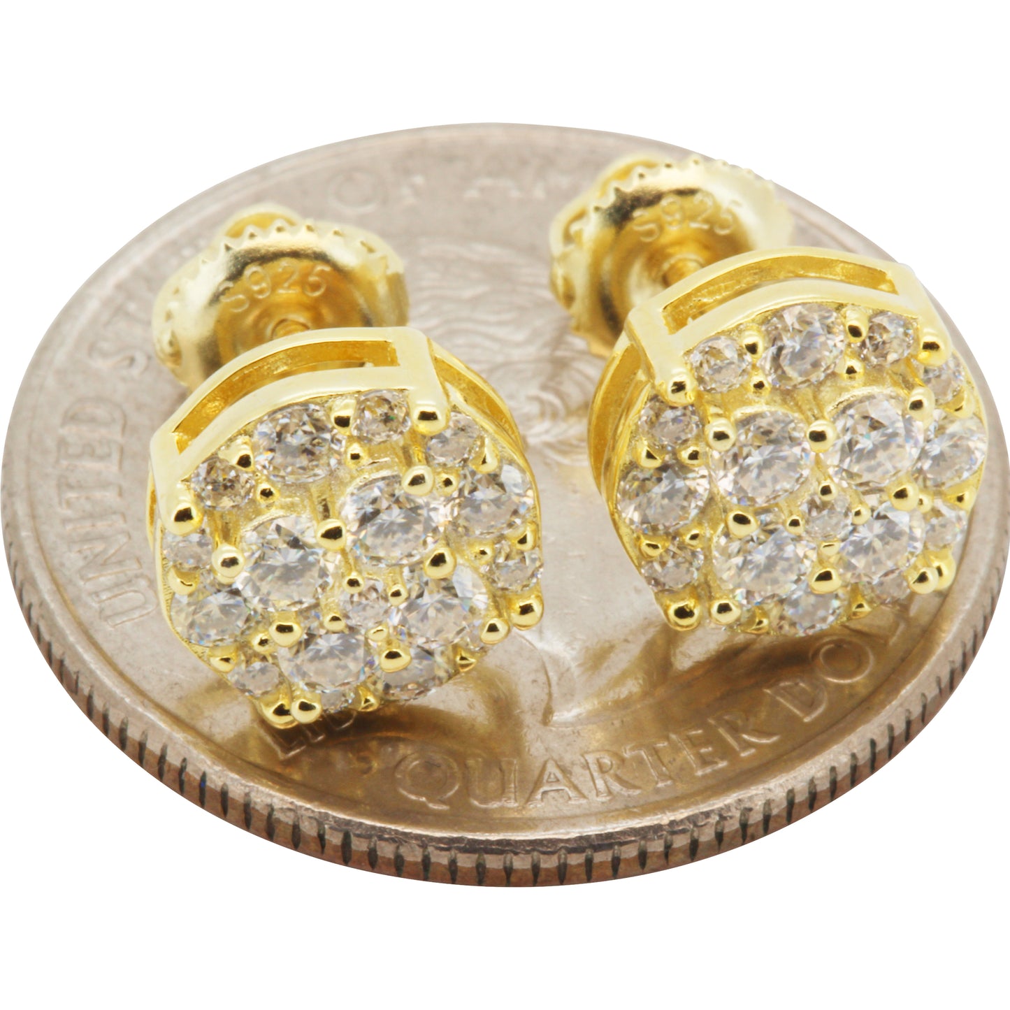 9.5mm Moissanite Cluster Studs