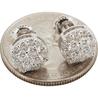9.5mm Moissanite Cluster Studs