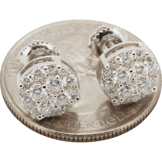 9.5mm Moissanite Cluster Studs