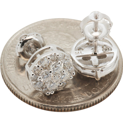 9.5mm Moissanite Cluster Studs