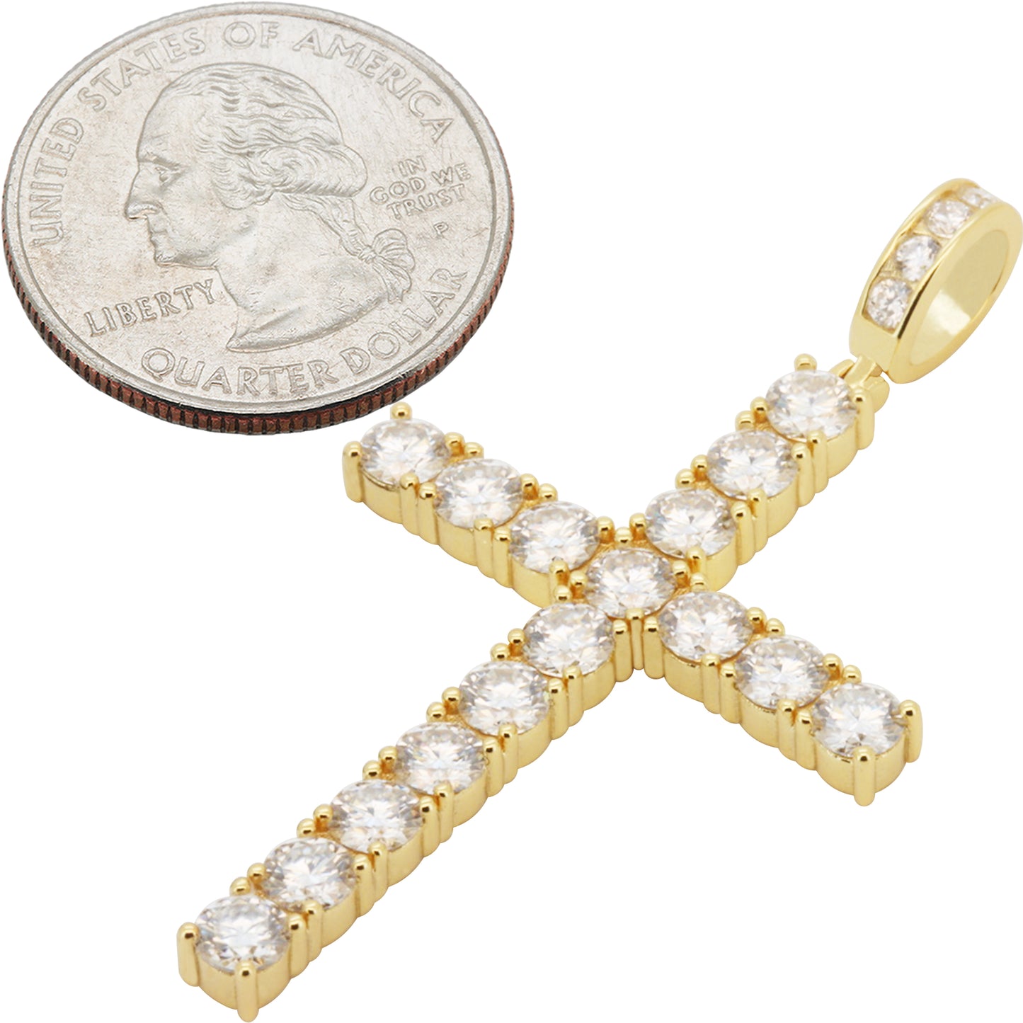 Moissanite Cross Pendant