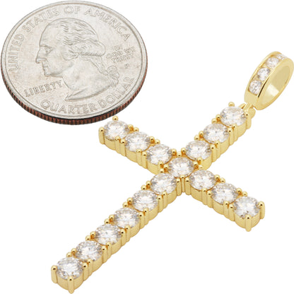 Moissanite Cross Pendant