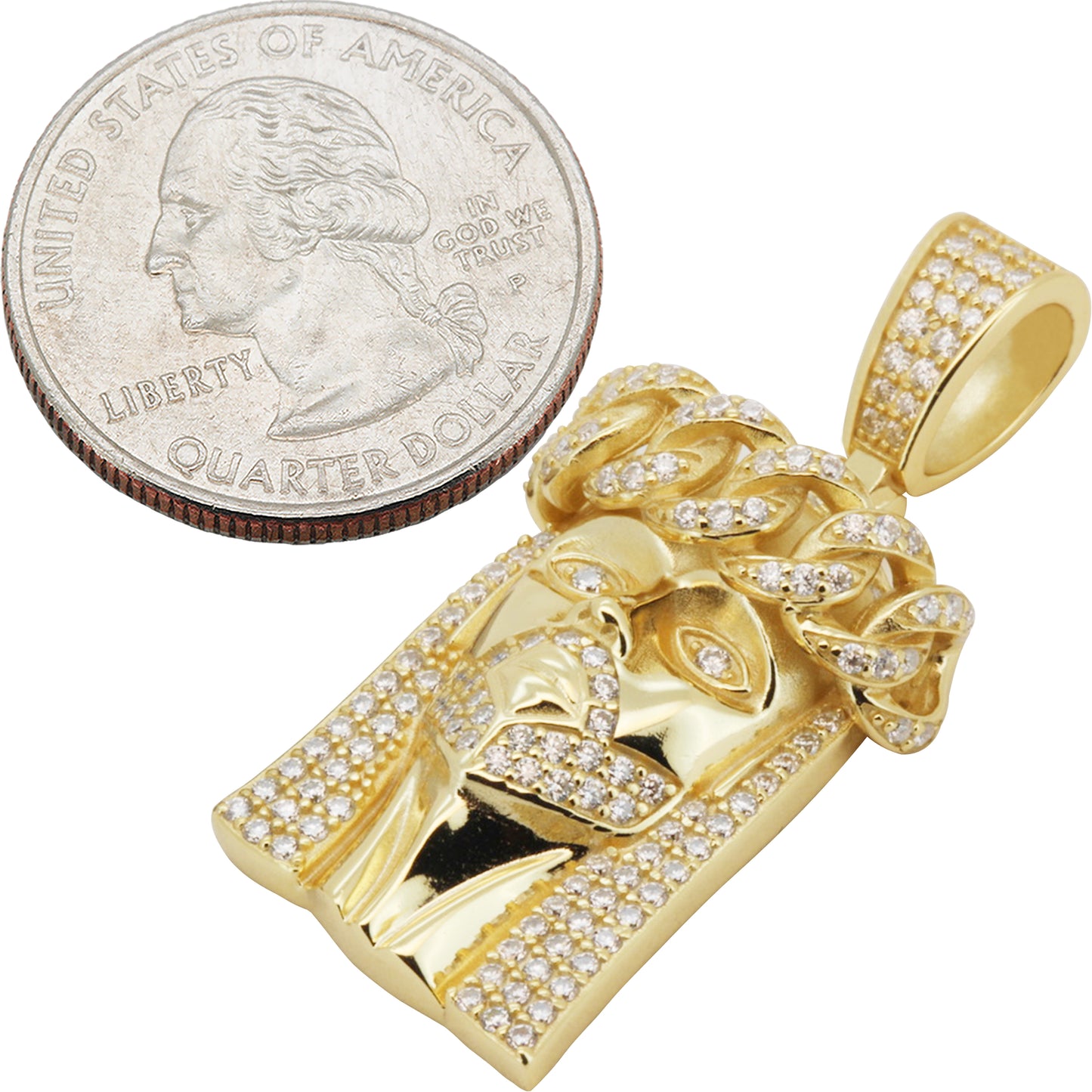 Moissanite Jesus Piece Pendant