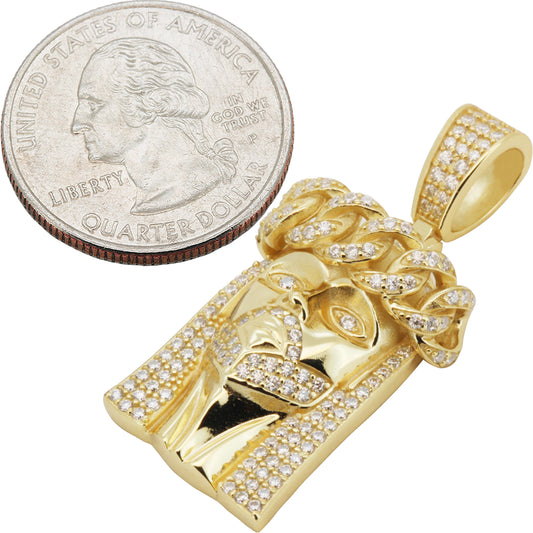 Moissanite Jesus Piece Pendant