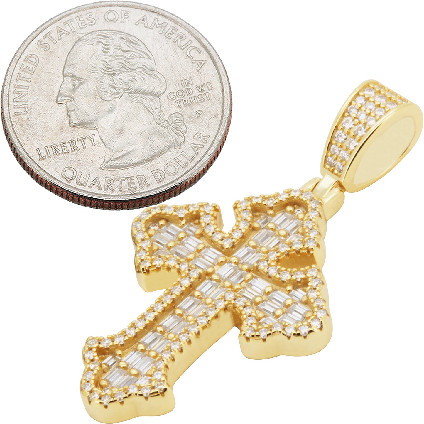 Moissanite Cross Pendant