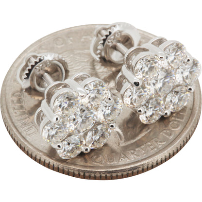 10mm 1.5ctw Moissanite Cluster Studs