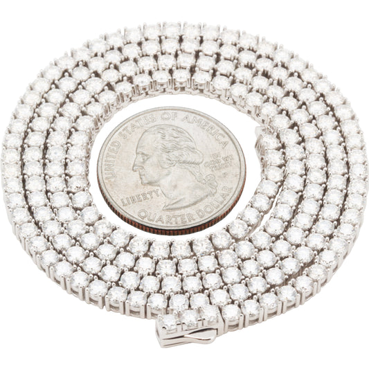 3mm Moissanite Tennis Chain 24"