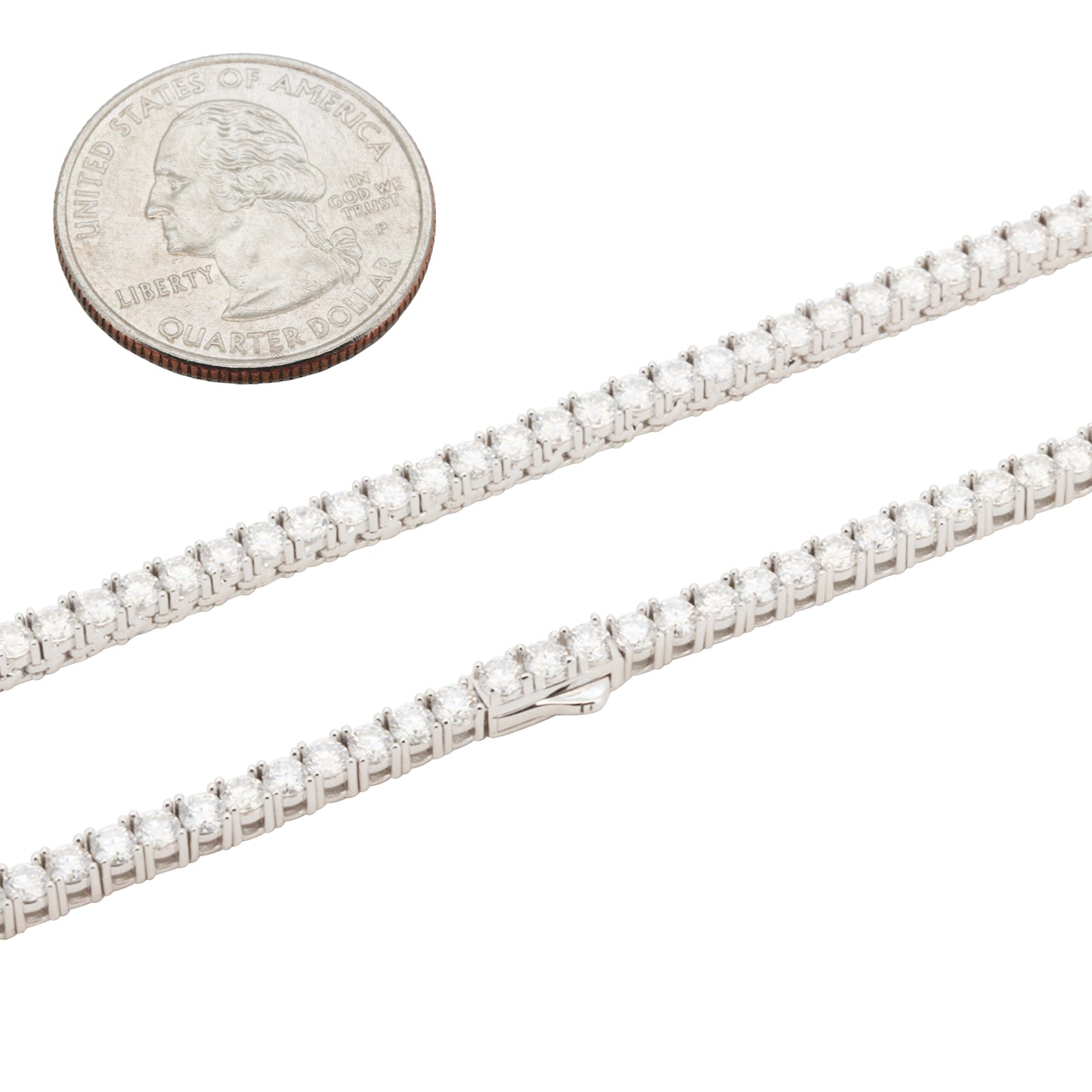 3mm Moissanite Tennis Chain 24"