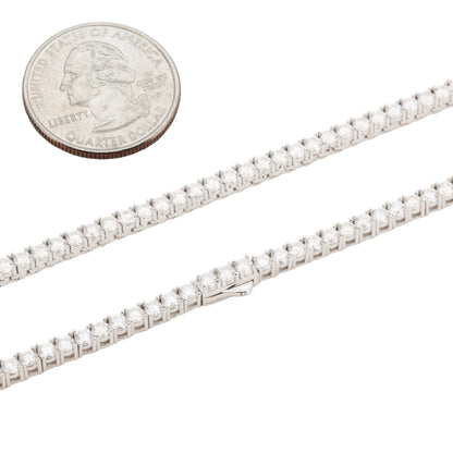 3mm Moissanite Tennis Chain 24"