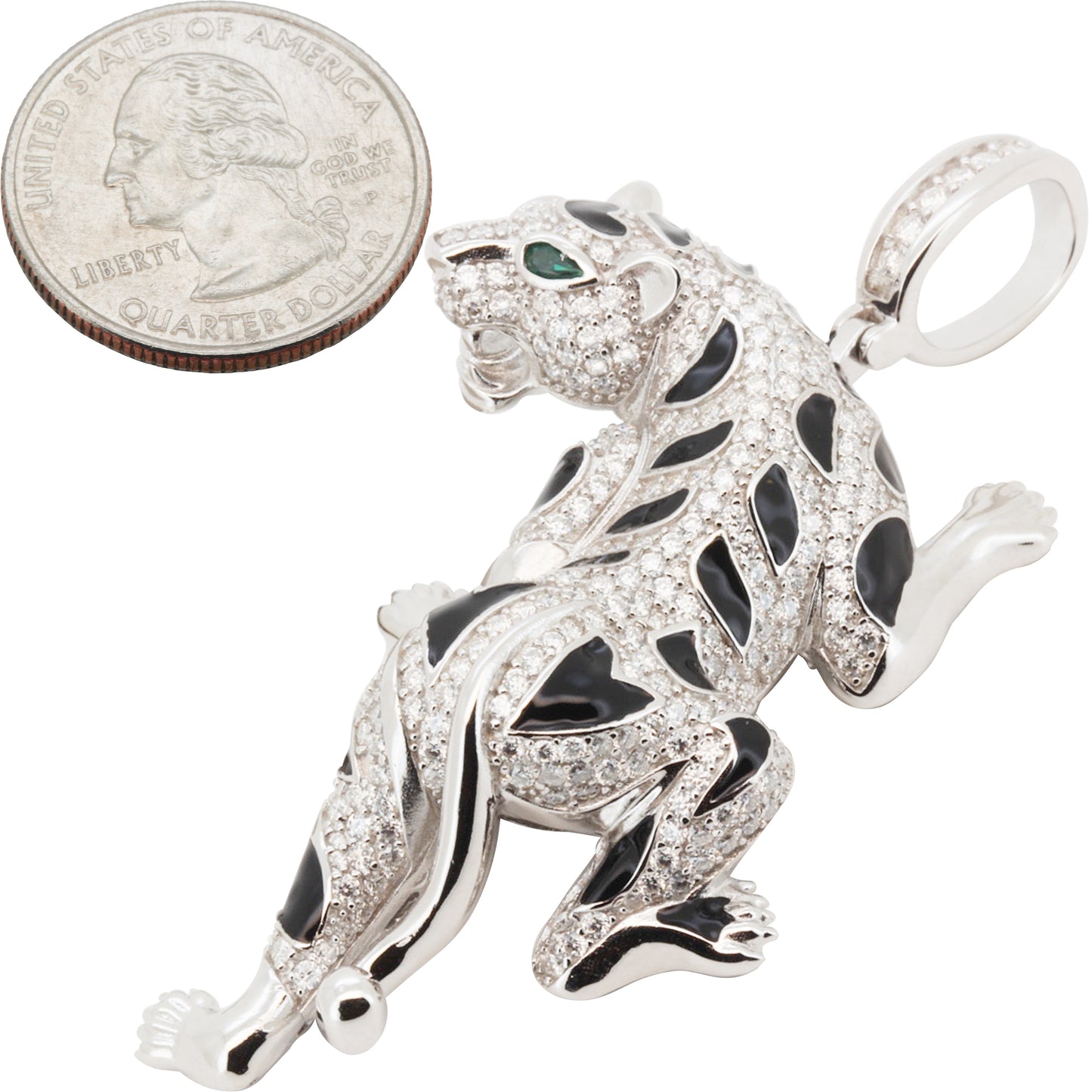 Moissanite Panther Pendant