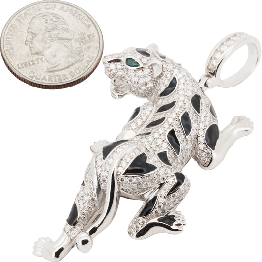 Moissanite Panther Pendant