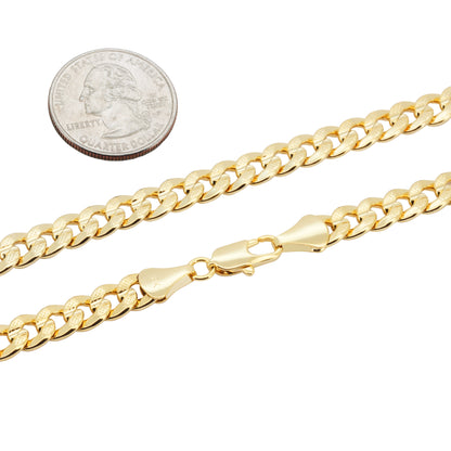 7mm Curb Cuban Link Bracelet 8"