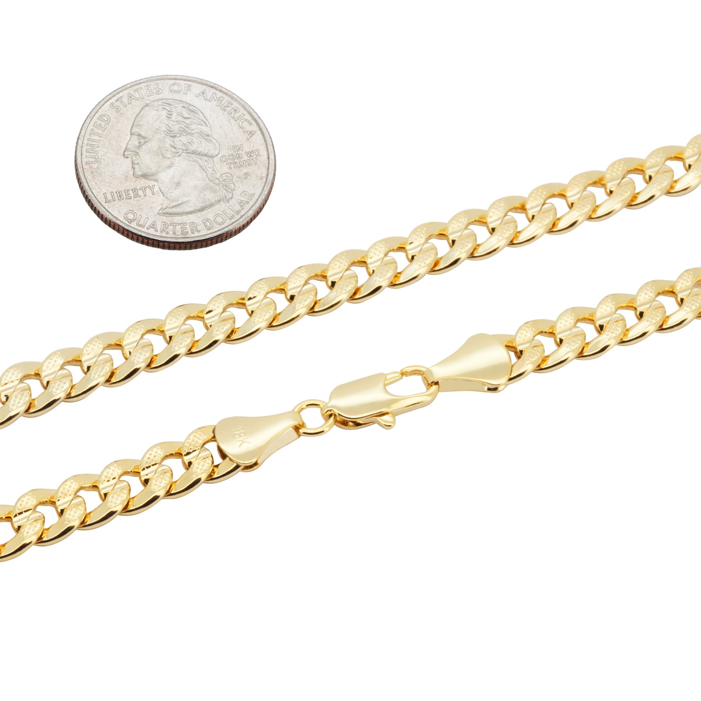 7mm Curb Cuban Link Chain 24"