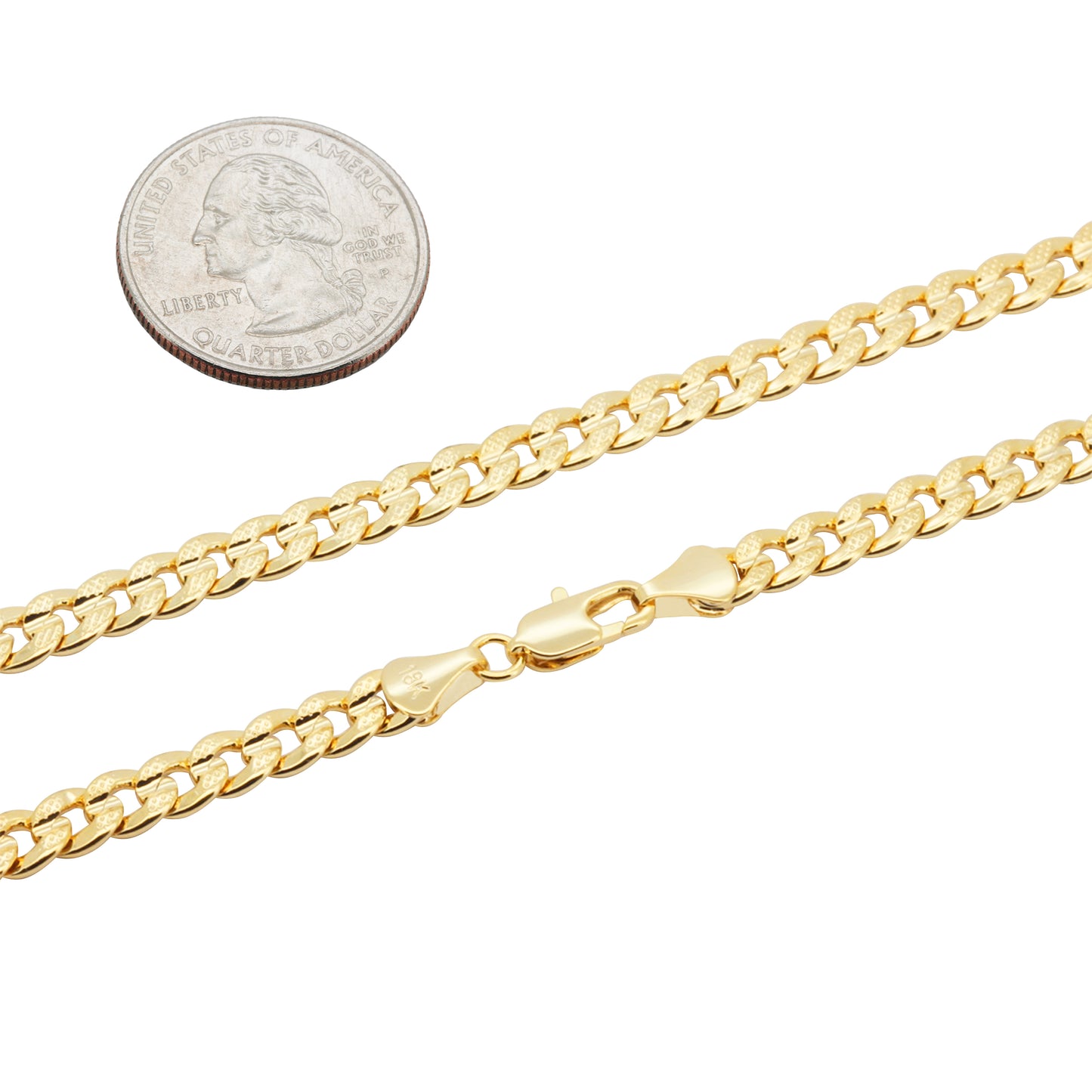 5mm Curb Cuban Link Chain 24"