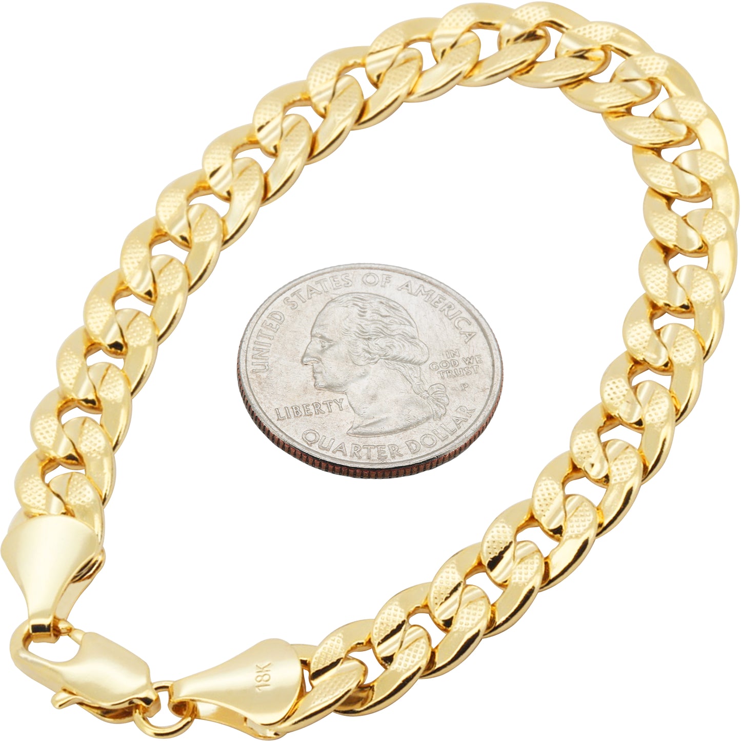 10mm Curb Cuban Link Bracelet 8.5"
