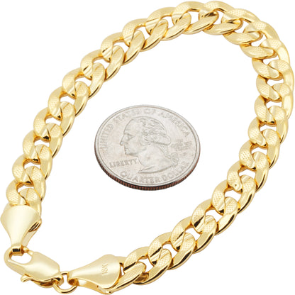 10mm Curb Cuban Link Bracelet 8.5"
