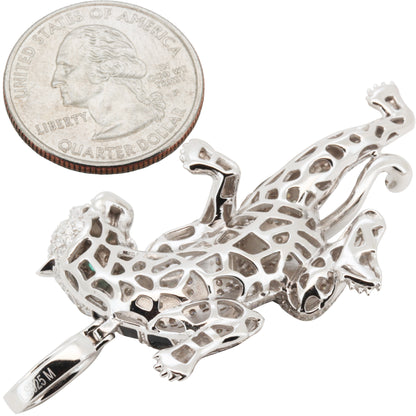 Moissanite Panther Pendant