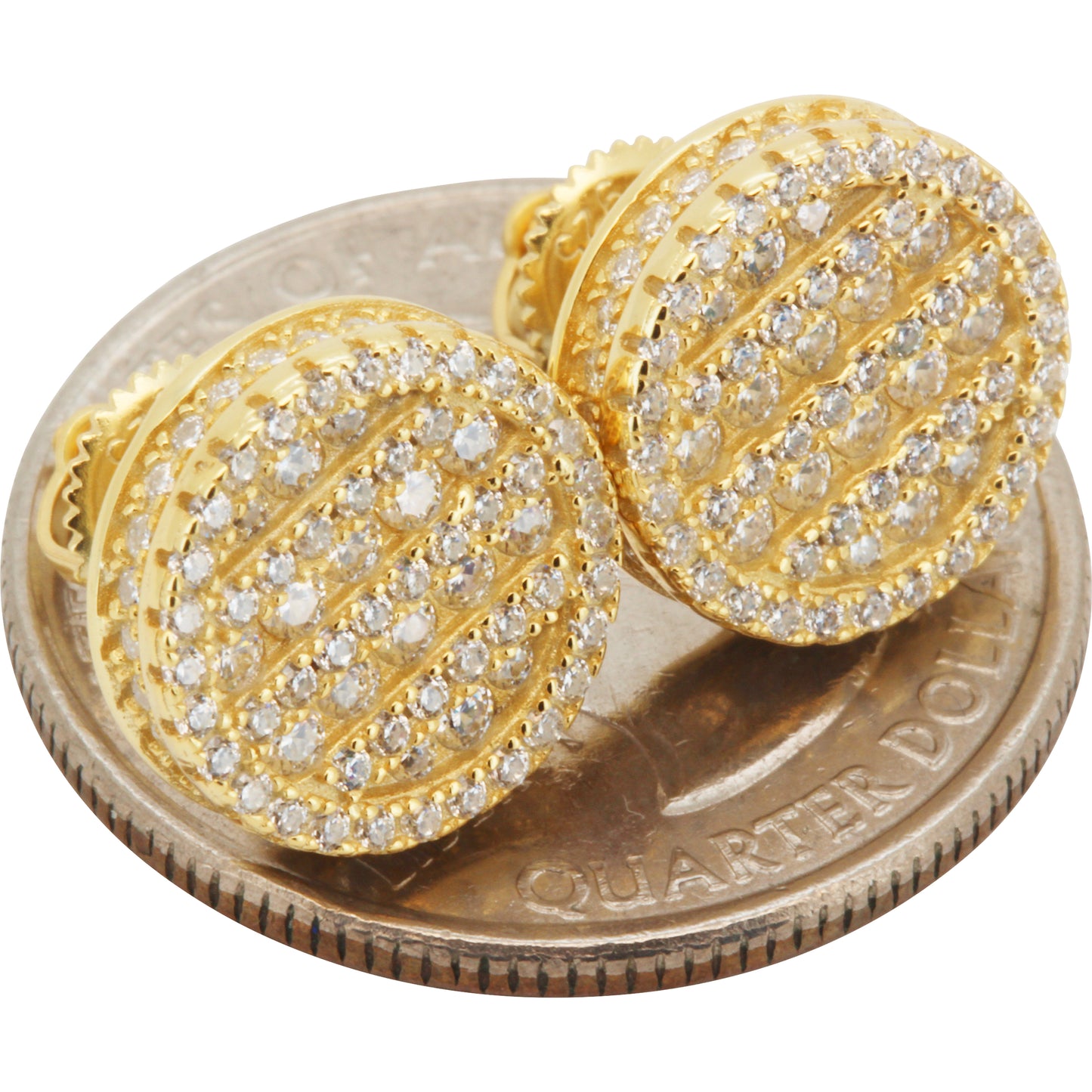 12mm Moissanite Circle Studs