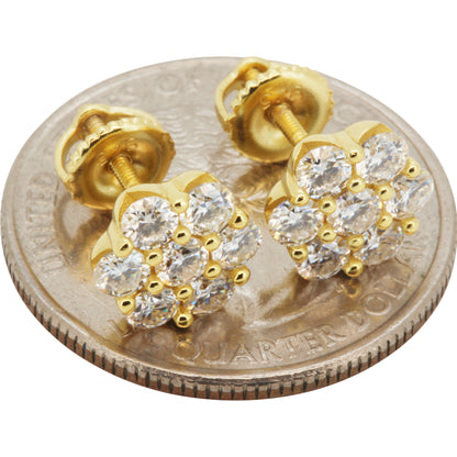 8.5mm Moissanite Cluster Studs