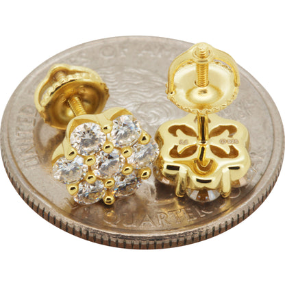 8.5mm Moissanite Cluster Studs