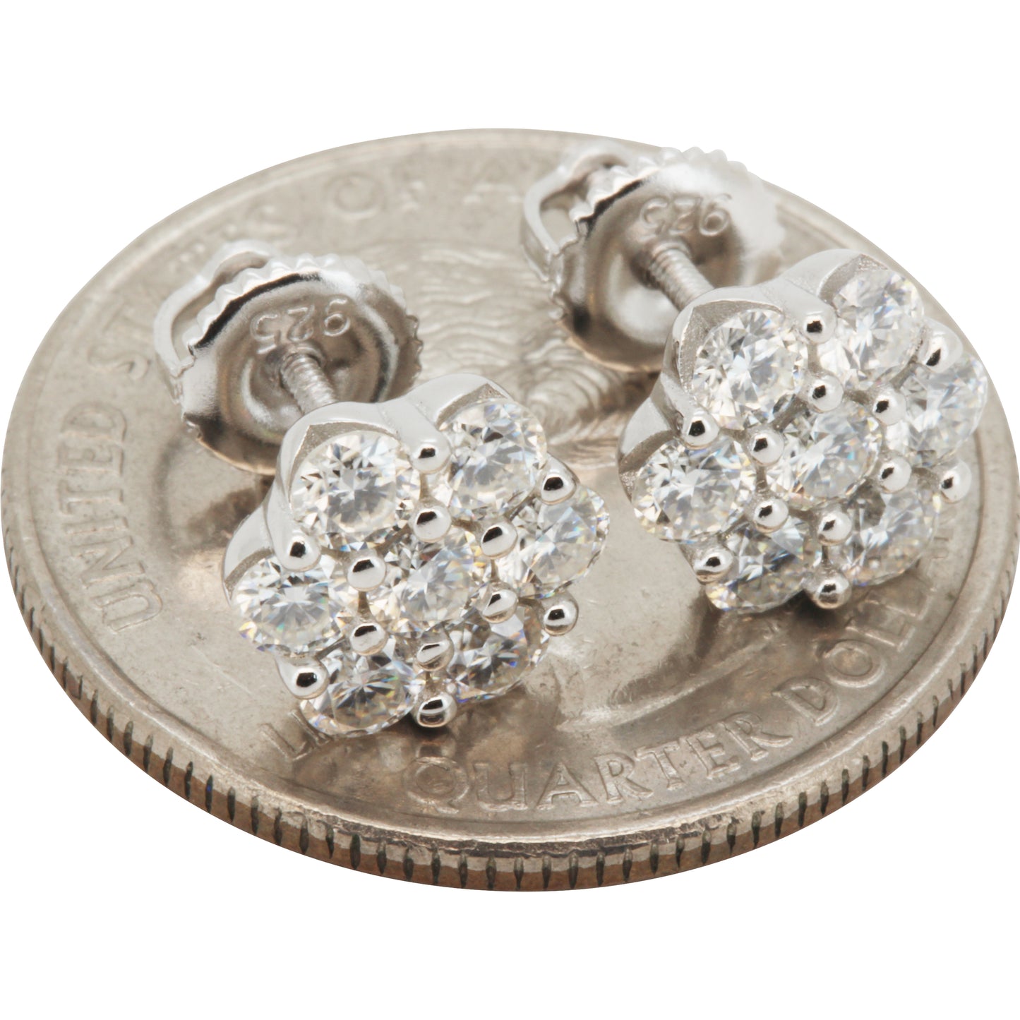 8.5mm Moissanite Cluster Studs