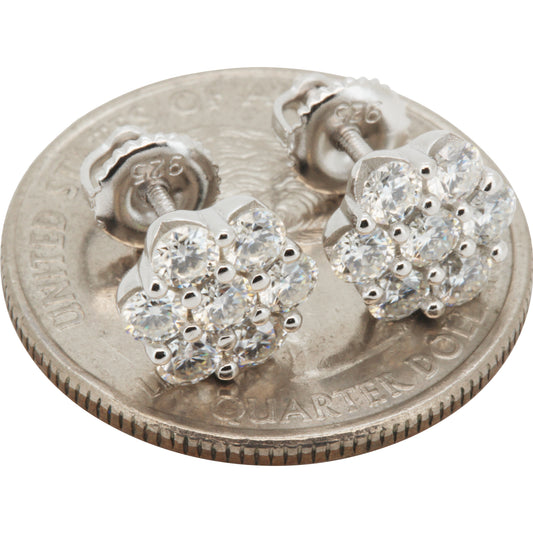8.5mm Moissanite Cluster Studs